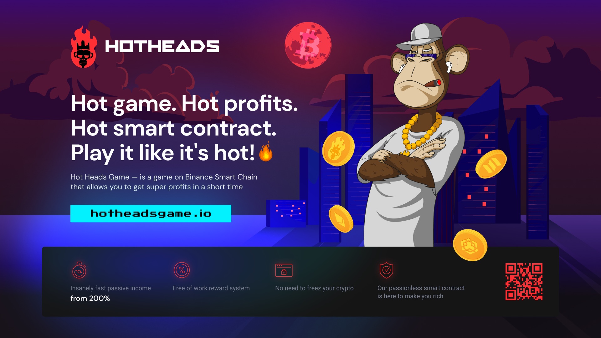 Hot Heads Web3 smart game interface